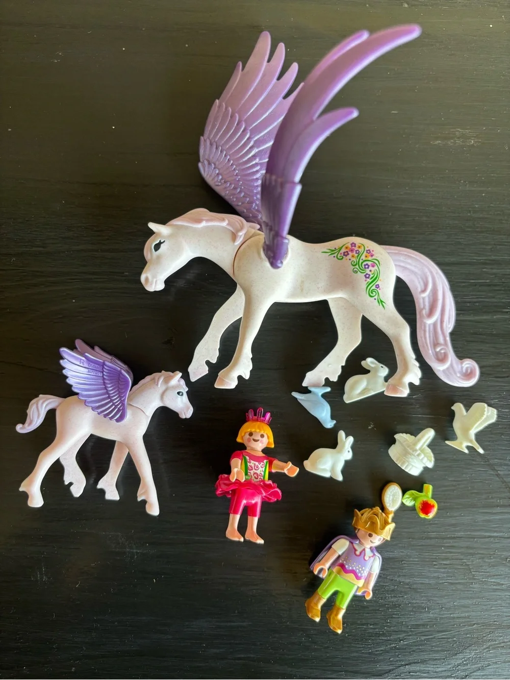 Playmobil Royal Children with Pegasus and Baby 5478 INCOMPLETE SET Horse Fairies